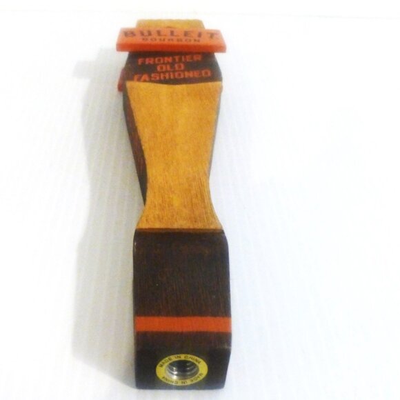 BAR1 Vintage BULLEIT Bourbon OLD FASHIONED Whisky Wood Tap Draft BAR TAP HANDLE - Picture 4 of 7